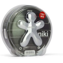 MrandMrs JNIKI006 Niki Car Air Freshener Pure Metal Silver