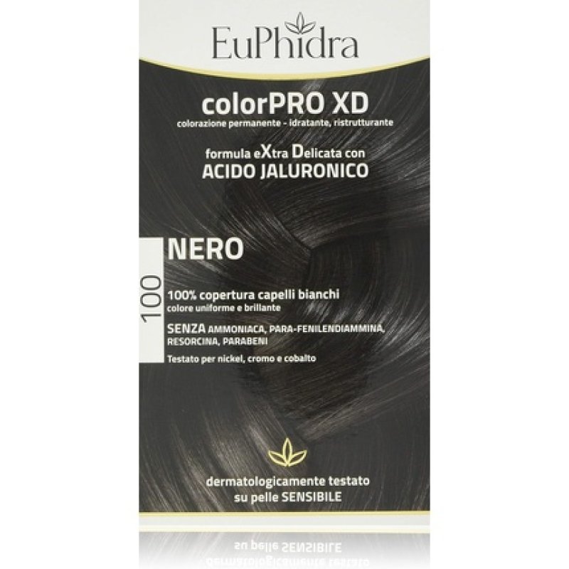 Euphidra Colorpro XD Permanent Coloring with Hyaluronic Acid 190g Black
