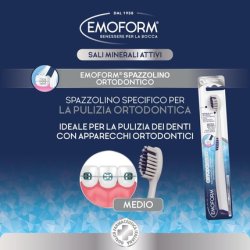 Emoform Orthodontic Toothbrush Advanced Teeth Cleaning with Braces Soft V-Bristles and Compact Brush Head