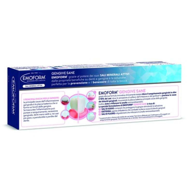 Emoform Healthy Gum Toothpaste 100ml with Sodium and Esetidin Salts - Reduces Gum Bleeding in Over 90% of Cases and