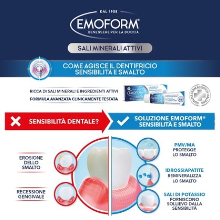 Emoform Sensitive Toothpaste and Nail Polish with Potassium Salts 75ml