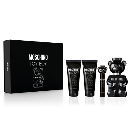 Moschino Toy Boy Men's 4 Piece Gift Set 3.4oz EDP 3.4oz Shower Gel and Aftershave