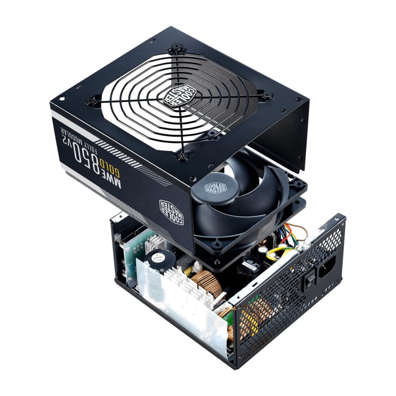 Cooler Master 850W MWE Gold V2 ATX 2.41 PSU, Fully Modular, HDB Bearing Fan, 80 Gold