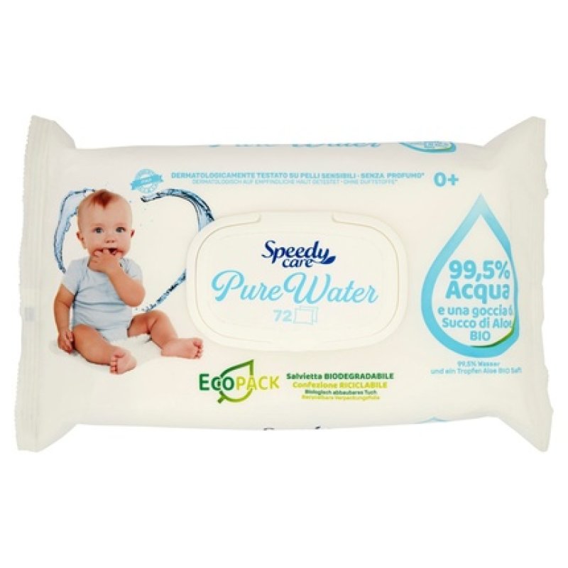 Speedy Care Baby Wipes Pure Water Sensitive Skin - 72 Pieces