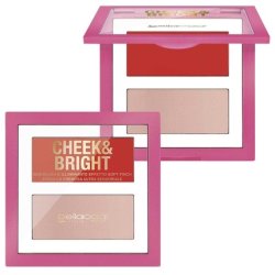 Cheek & Bright Cream Blush and Highlighter Palette Koch Coral