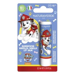 Naturaverde Kids Paw Patrol Vanilla Lip Balm with Cocoa Butter for Children with Organic Shea Butter with UVA-UVB
