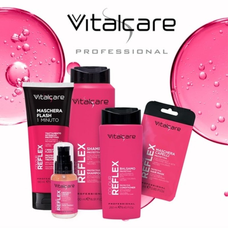 Vitalcare Colour Reflex Flash Mask 1 Minute for Brittle and Dyed Hair with Vitamin E and Silk Proteins 190ml