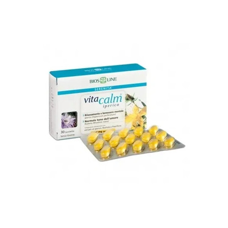 Bios Line Vitacalm Hypericum Supplement For Mental Well-Being - 30 Tablets