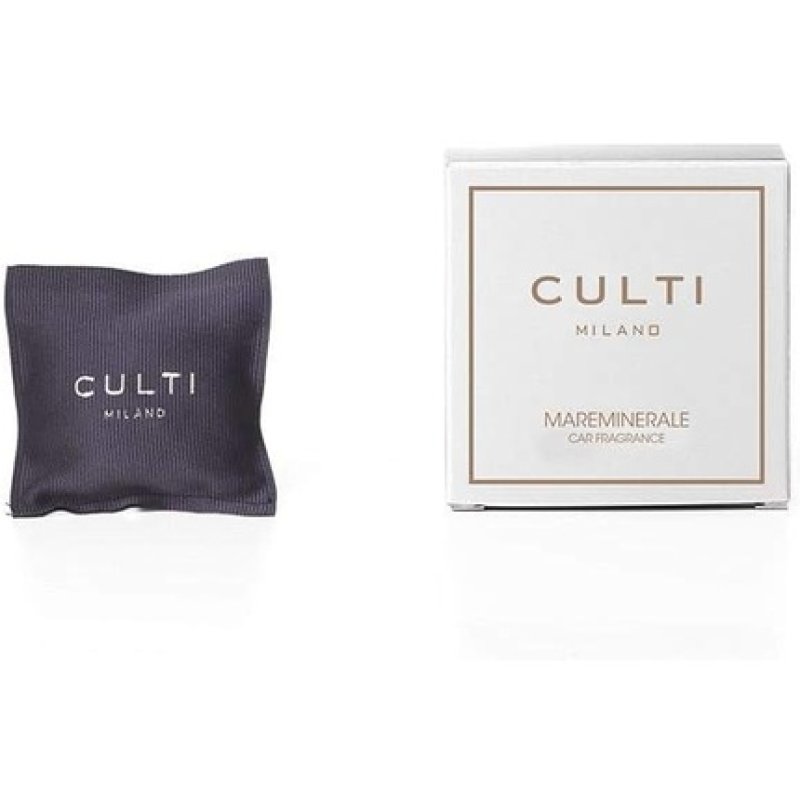 Culti Car Scent in Scented Cushion Milano Mare Mineral Scent Sea Accord Mineral Musk Lasting 3 Months 7x7cm