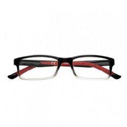 Zippo Reading Glasses Plastic Color: Black With Red Arms [31z091-Red100
