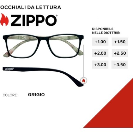 Zippo Reading Glasses with Soft Lines Ideal for Men and Women Colorful 3.0x