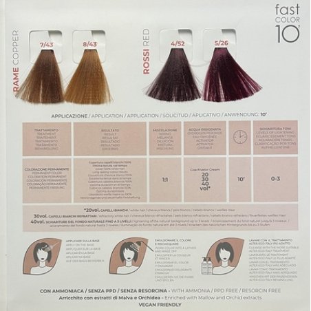 Alterego Italy Fast Color 7/0 Biondo Permanent Hair Color 10 Minutes 100ml