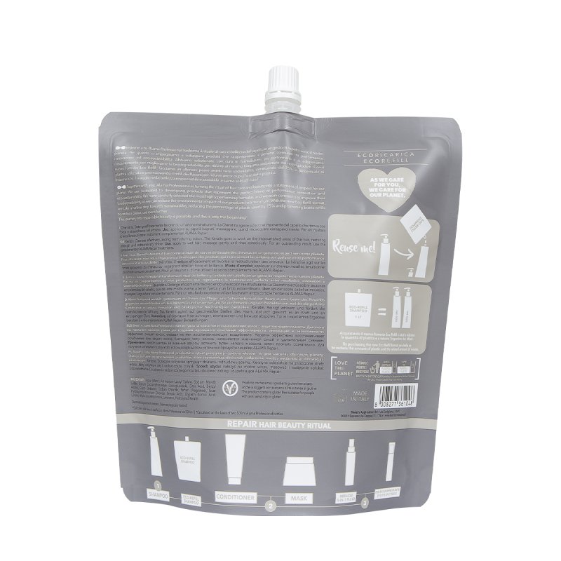 Alama Repair Shampoo Eco Refill 1000ml Shampoing Professionnel Femmes