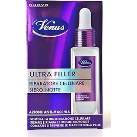 Venus Ultra Filler Cellular Repair Night Serum With Marine Complex, Hyaluronic Acid And Niacin