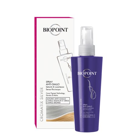 Biopoint Cromatix Silver Anti-Yellow Spray for White, Gray, and Blonde Hair 200ml
