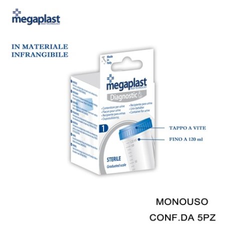 Megaplast Diagnostic Sterile Urine Container - Pack Of 5