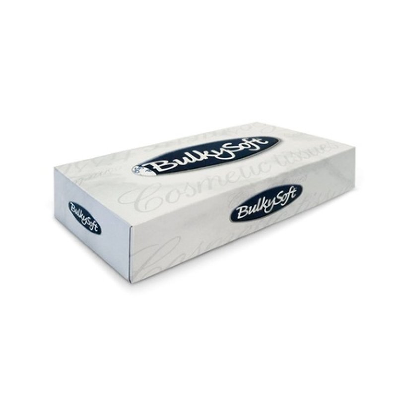 Bulky Soft Bs-68100 Cosmetic Boxes, 2-Ply, 100 Wipes Per Box, Bright White 100-Pack