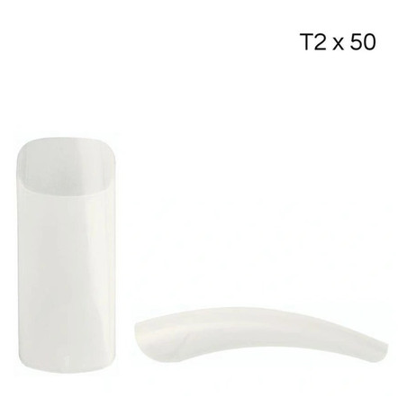 Xanitalia Pro Xan Pro Natural Square Tips With Long Band T2 - 50 Pieces