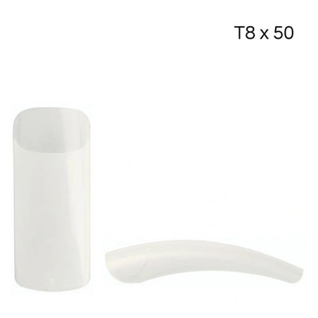 Xanitalia Pro Xan Pro Natural Square Tips With Long Band Size 8 X 50 Pieces