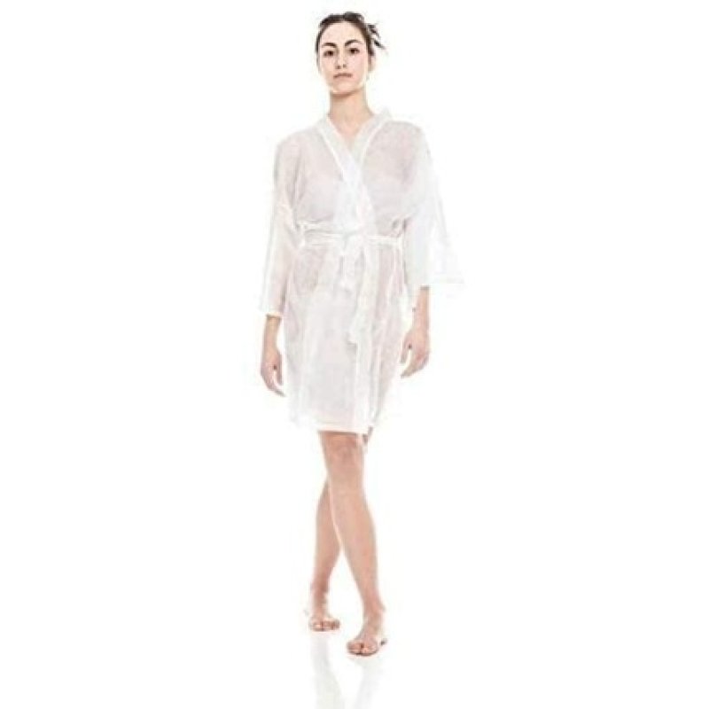 Disposable Kimono White Beautician Hairdresser in TNT