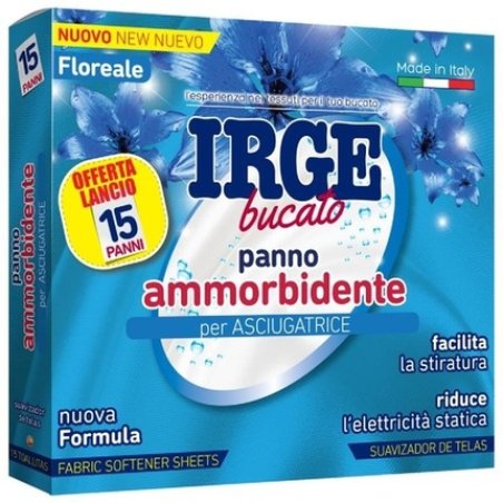 Irge Fabric Softener Dryer Cloths 15 Pcs Floral