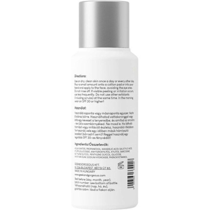 Geek & Gorgeous Cheer Up 6% Mandelic and BHA Liquid Exfoliant for Enlarged Pores
