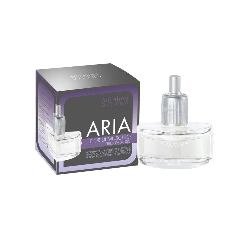 Millefiori Fior di Muschio aroma diffuser Fragrance bottle Silver, Transparent