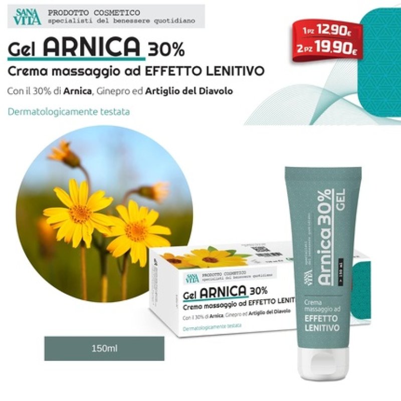 Paladin Pharma Sanavita Arnica 30% Soothing Massage Gel 150ml