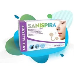 SANISPIRA Anti-Allergy Nasal Filter for Hay Fever, Pet Hair & Pollen Allergy - Patented 360° Filter System Size S