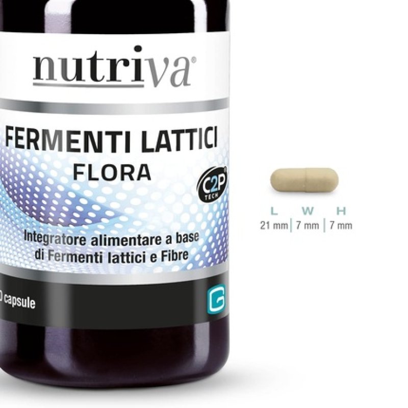Nutriva Flora Probiotics Milk Ferment Based Dietary Supplement 50 Capsules