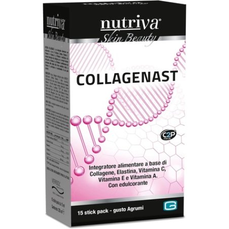 Nutriva Collagenast Collagen Supplement with Elastin 2.5g Hydrolyzed Collagen Vitamin E A C Skin Supplement
