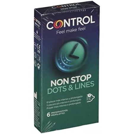 Control Stimulation Non Stop Dots & Lines Condoms - Pack of 6