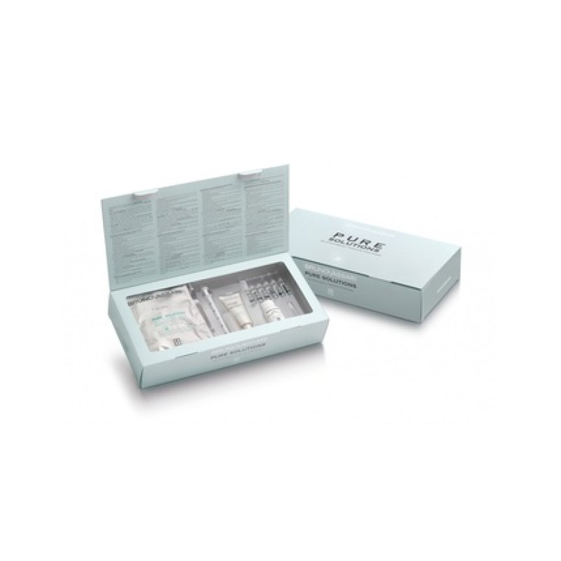 Bruno Vassari Pure Solutions Set - Balance Fluid Vitamin A Hydrating Emulsion 20 Ml, Cream Mask 30 G, And Purifying