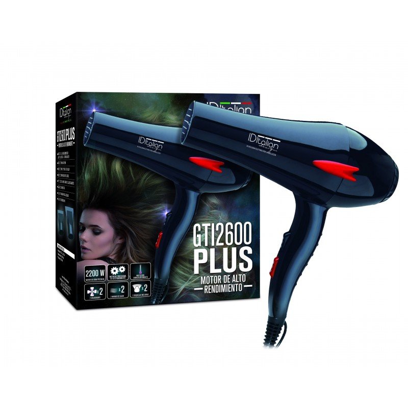 POSTQUAM IDET2600PLUS GTI 2600 PLUS GRAN Motor AC Hair Dryer - Black