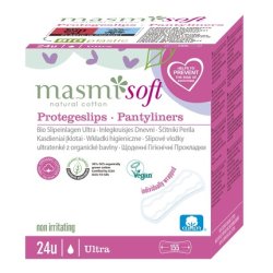 Masmi Ultra Thin Organic Cotton Sanitary Pads Soft - 24 Pieces