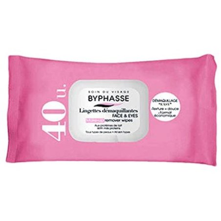 Byphasse - Lingettes Démaquillantes - Visage & Yeux À La Protéine De Lait - X40