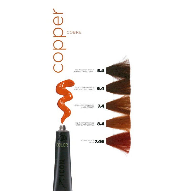 I.C.O.N. Hair Color 7.4 Medium Copper Blonde 60ml