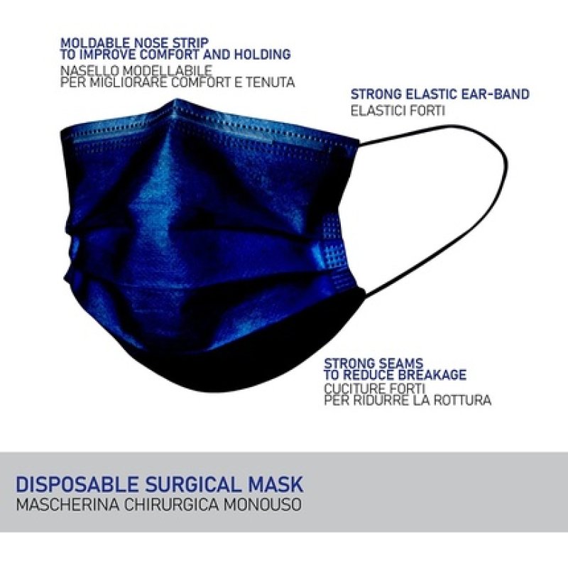 General Merchandising 100 Ce Certified Colored Surgical Masks | Multicolored Op