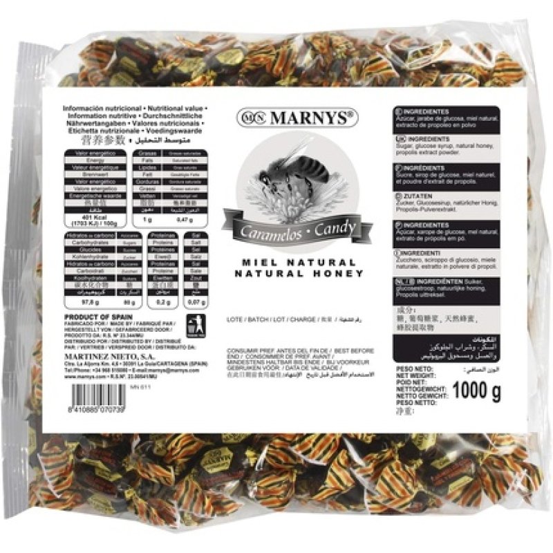 Marny's Propolis Caramels with Honey Bag 1kg