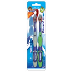 Pierrot GOLD x2 brosse à dents Ensemble de brosses à dents Bleu, Vert, Gris
