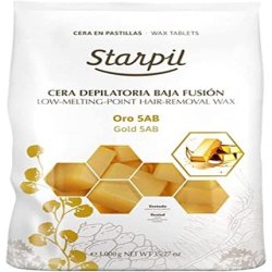Stripless Gold Hard Wax with Titanium Dioxide Tablets Starpil 1kg