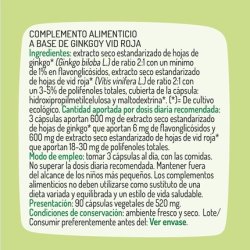 El Granero Integral Ginkgo Red Vine Bio 90 Capsules