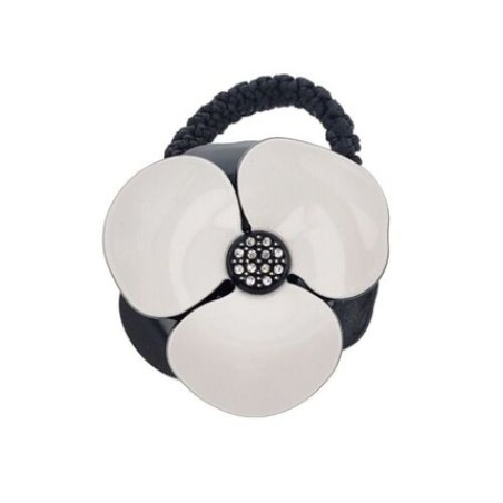 Hair Tie Araban Flower Black White