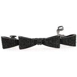 Araban Hair Barrette Black Metal Bow