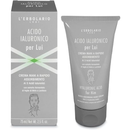 Lerbolario Hyaluronic Acid Quick-Absorbing Hand Cream for Men 2.5 Oz