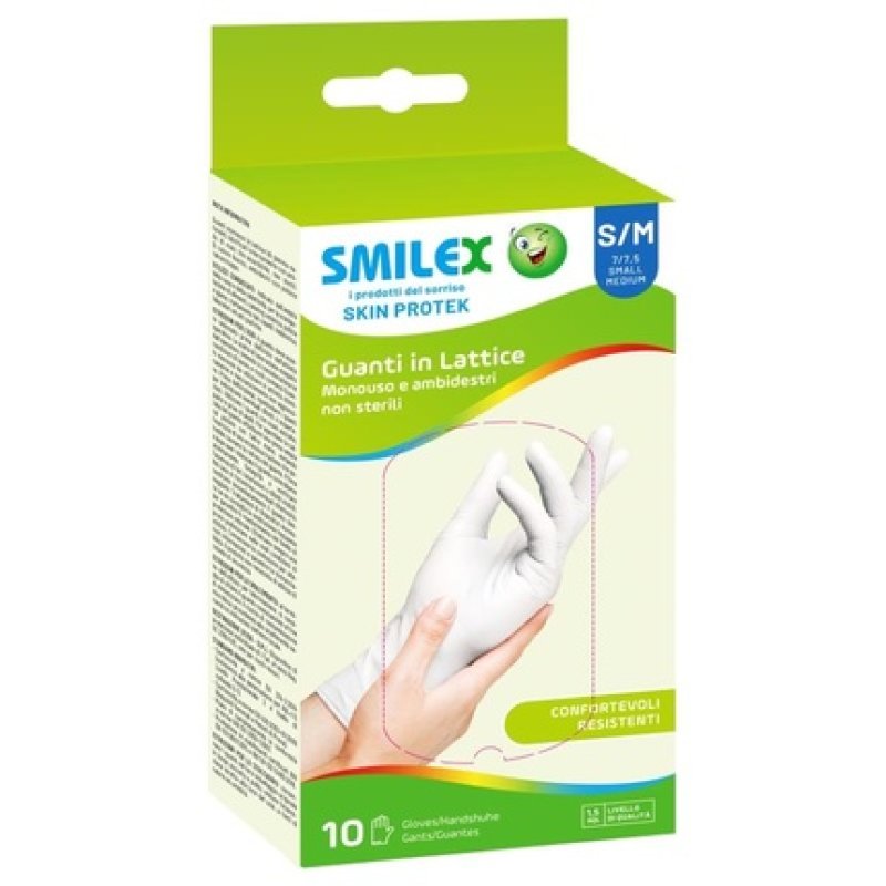 Latex Gloves 10 Pieces Smilex with Powder