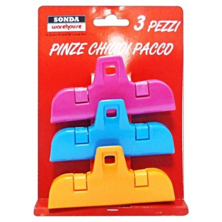 SONDA Chiupacco Pinza 3 Pezzi Casre5933 Household Accessory