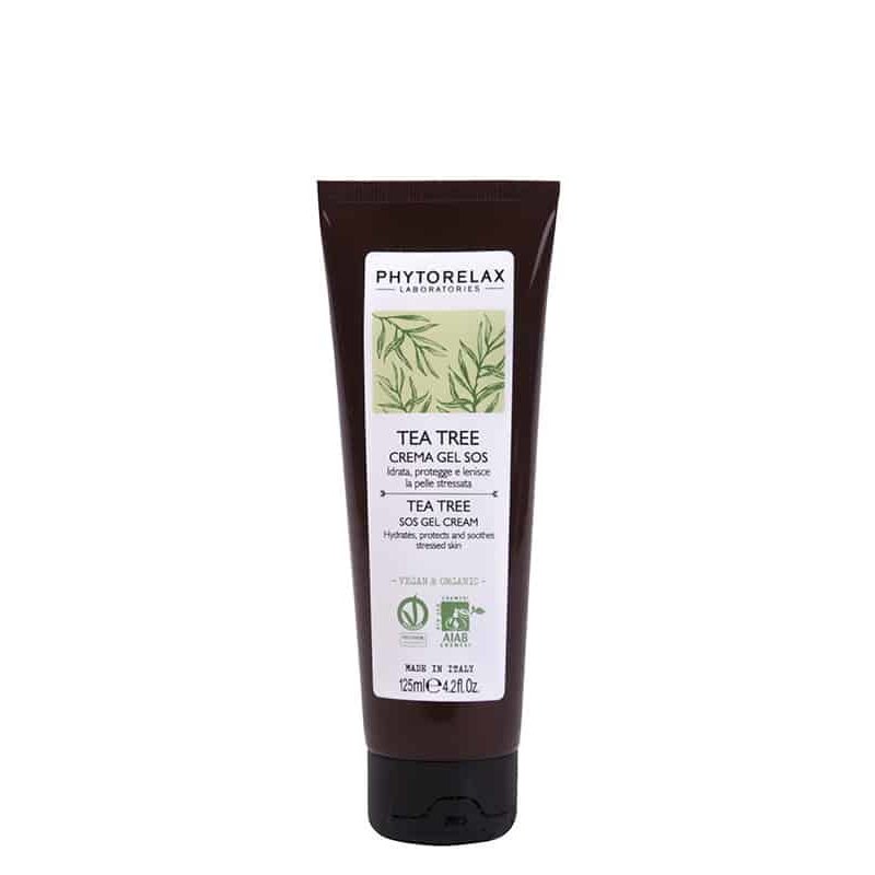 Phytorelax Laboratories Sos gel cream hydrates, protects and soothes stressed skin – tea tree 125 ml