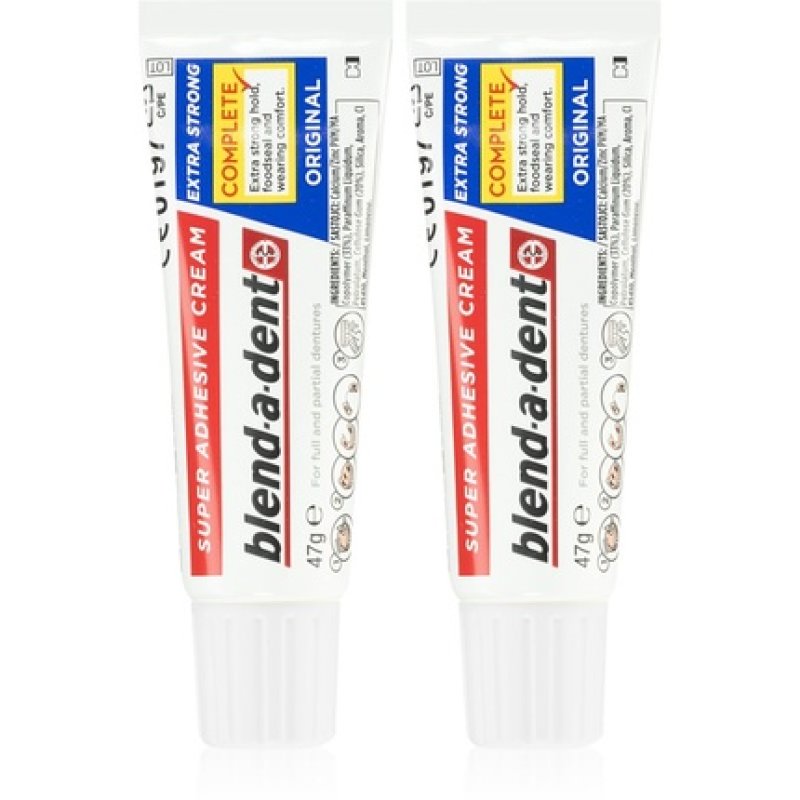 Blend-a-dent Extra Strong Original Super Adhesive Cream 2x47ml