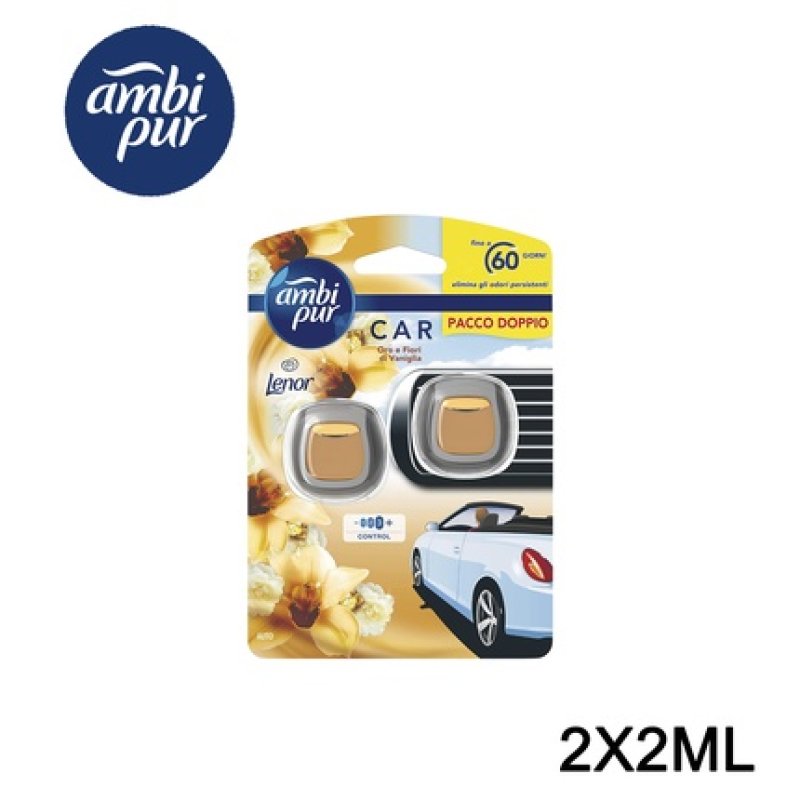 Ambi Pur Vanilla Gold Car Air Freshener Double Pack